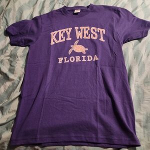 Supreme Key West Florida Purple T- Shirt With Turtle Graphic Men's Size Medium